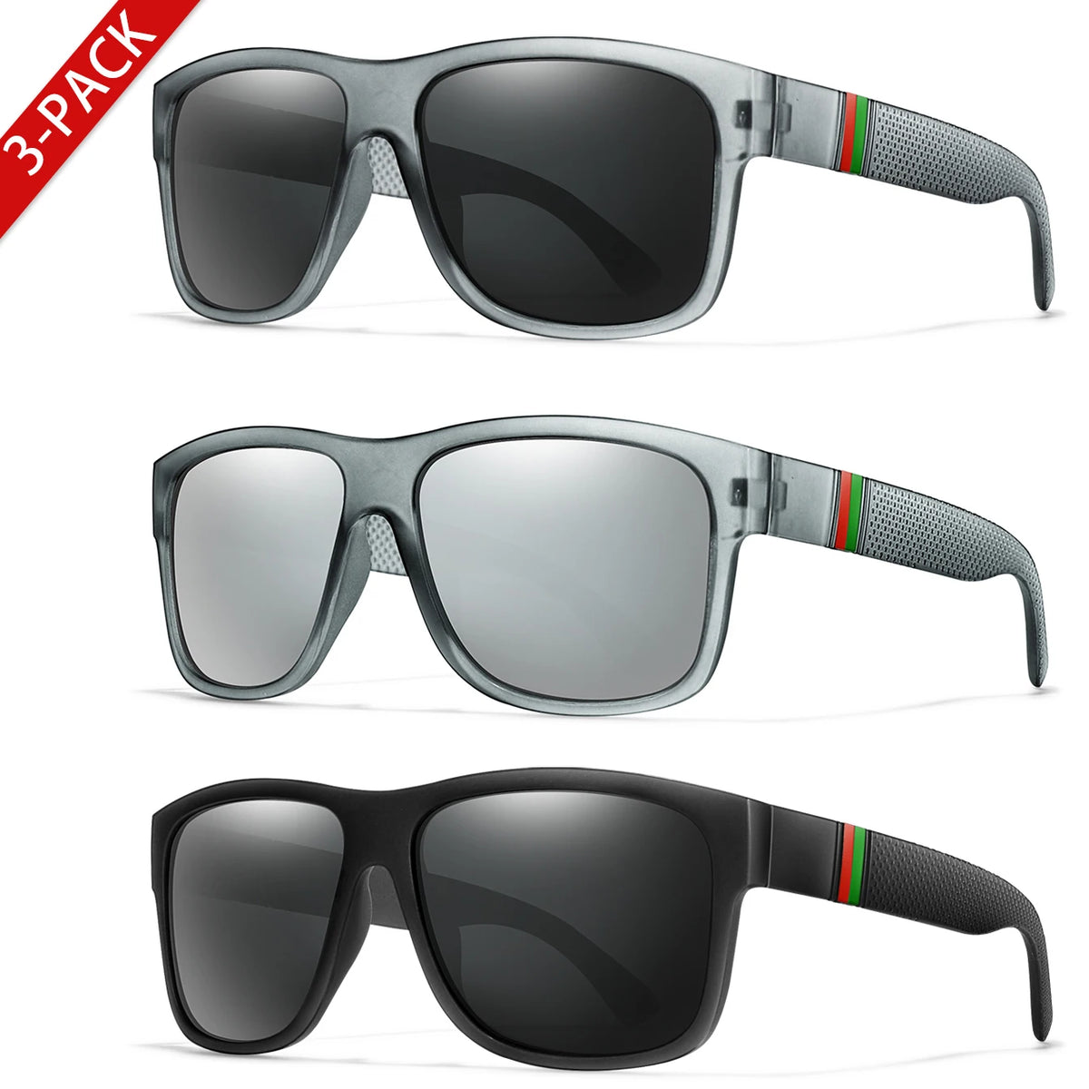 Classic Square Polarized UV400 Sports Sunglasses for Men & Women