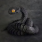 3D Printed Snake Movable Joint Toy Doll Simulation Snake Model Office Desktop Decoration Handicraft Toy for Children Gift 30cm