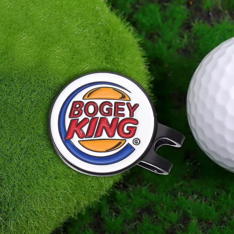 Bogey Ball King Creative Golf Hat Clips Magnetic Golf Ball Marker Cap Clip Trendy Decorative Jewelry Gift for Golf Lover