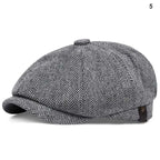 Retro Newsboy Octagonal Beret Cap for Classic Casual Style