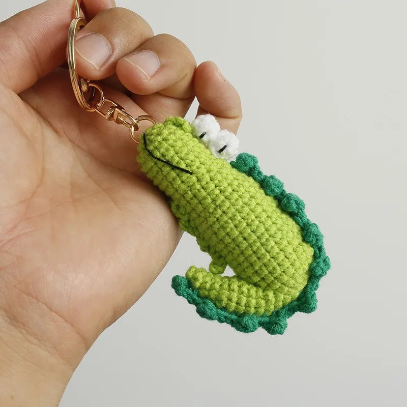Funny Shrimp Crochet Keychain Cute Ocean Bag Charm