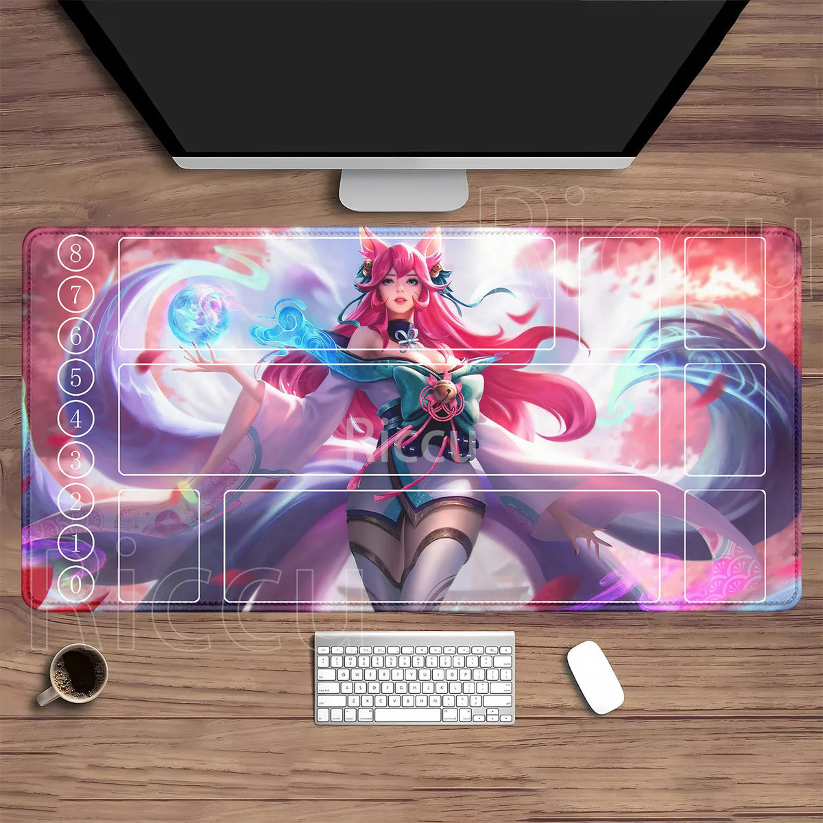 Riftbound LTCG Card playmat League of Mouse Pad Legends Jinx Series LOL 600x350mm overlock Board Game HD Printing XXL Desk Mat