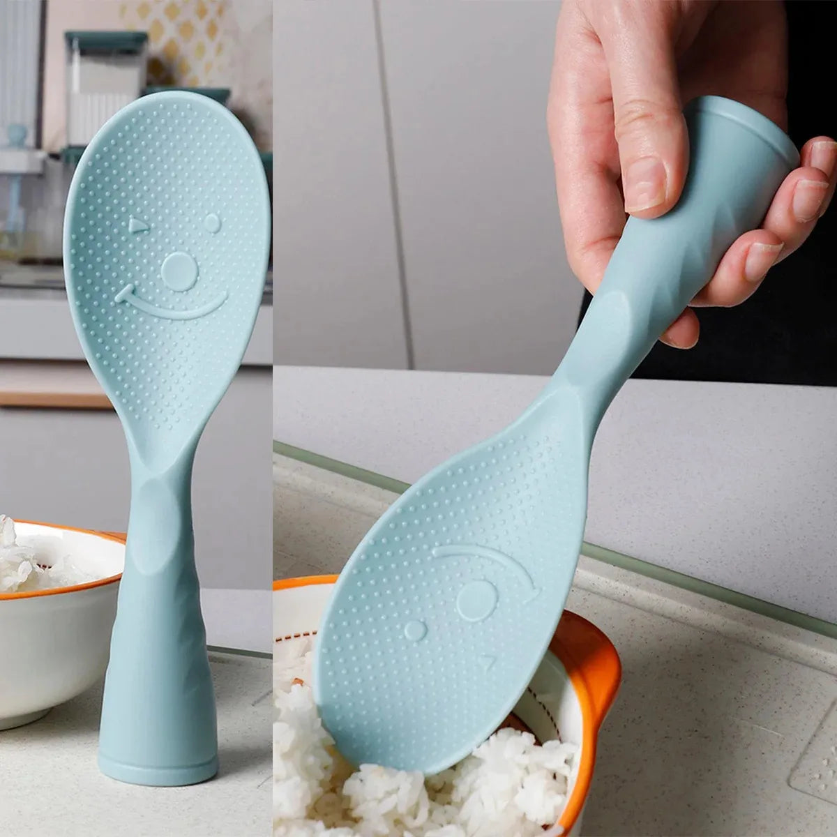 Serve Rice Effortlessly with the Non-Stick Standing Rice Spoon