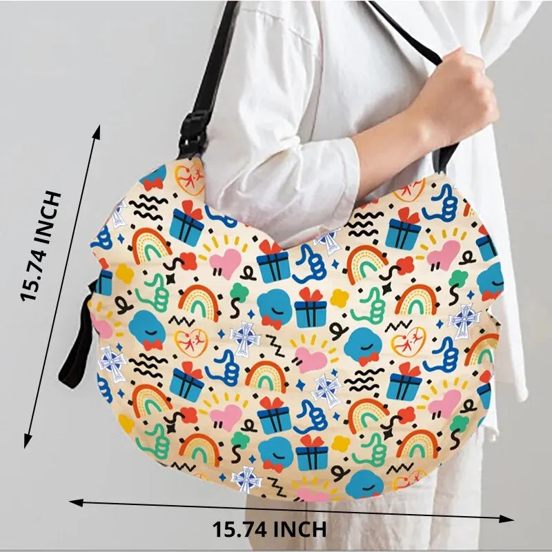 Foldable Waterproof Reusable Shopping Bag with Large Capacity