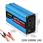 3000W DC 12V to AC 220V 50hz Pure Sine Wave Inverter Power Inverter Charger  Adapter Universal Socket