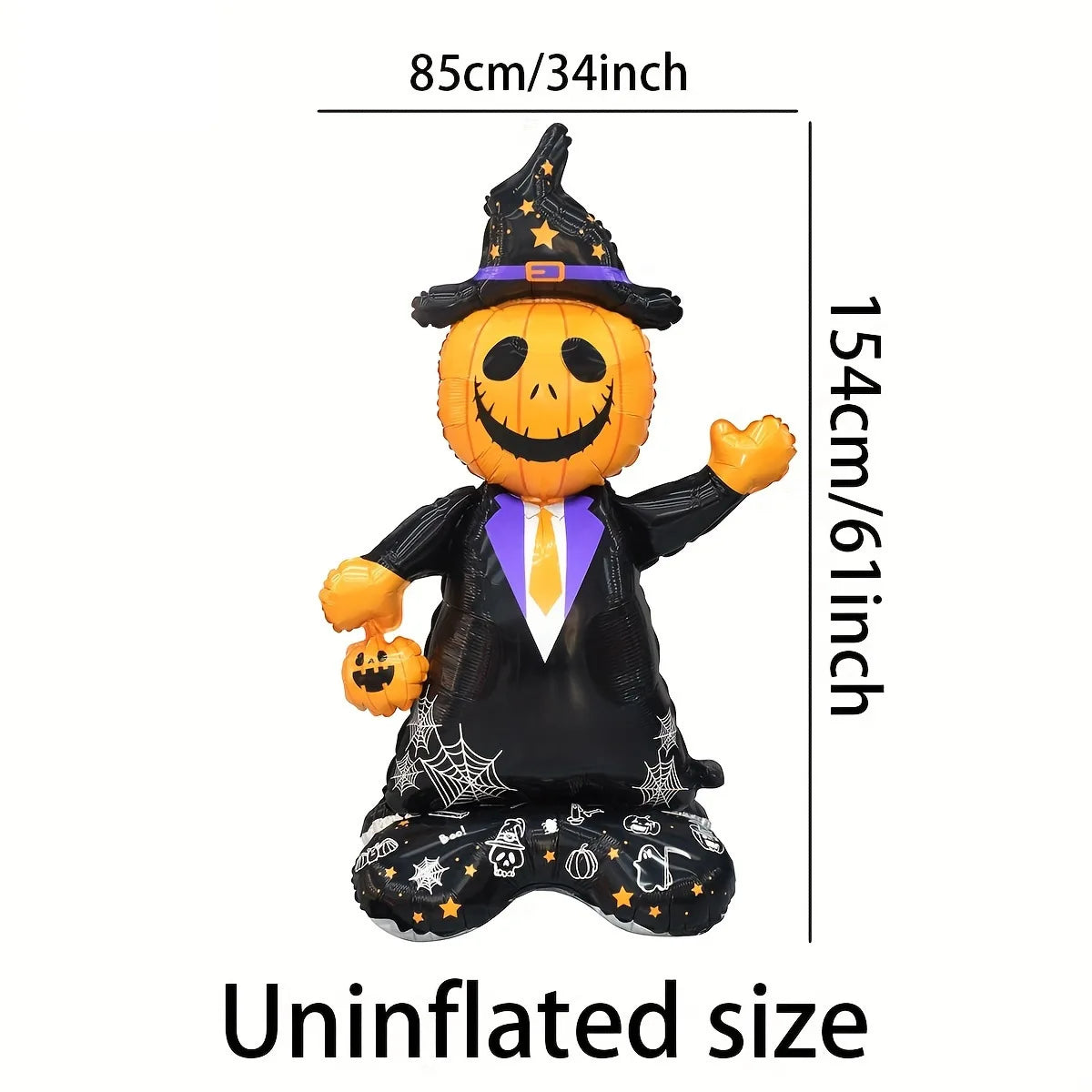 2026 Large Halloween Aluminum Film Balloons Bat Pumpkin Ghost Monster Inflatable Seated Standing Halloween Balloon Party Supplie