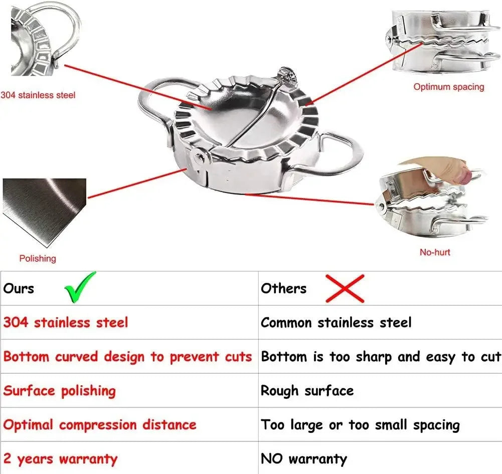 Stainless Steel Dumpling Maker Press for Ravioli and Pastry Tool