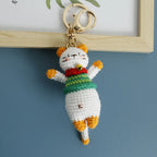 Exquisite Kitten Crochet Keychain Cute Cat Bag Charm
