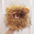 Cat Hairpiece Humorous Lion Mane Headgear for Dogs and Cats Adjustable Costume Accessories for Fun Dress-up and Play