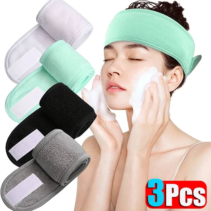 Adjustable Soft Toweling Spa Makeup Headband for Women