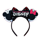 Mouse Ears Sequin Bow Cosplay Headband for Women & Adults