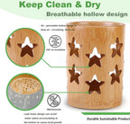 Bamboo toothbrush holder bamboo toothbrush accessories toothbrush pen makeup brush organizer biodegradable （Circular ）