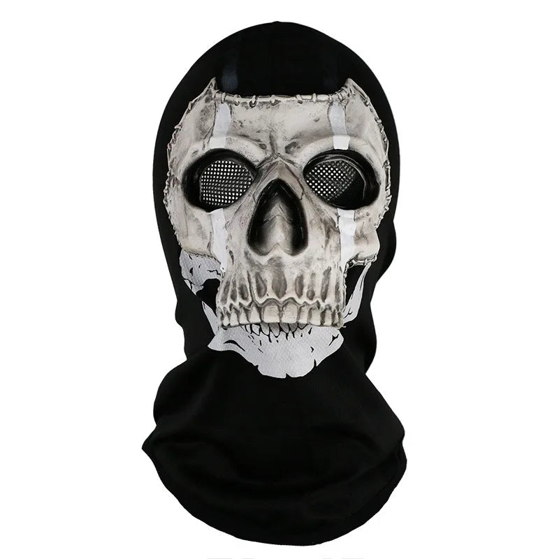 Unisex Halloween Horror Ghost Skull Mask MW2 Latex Headgear Helmet Cosplay Perform Party Masquerade Prop Cosplay