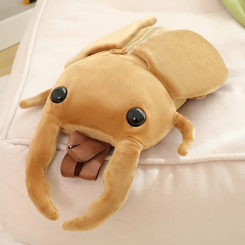 45CM Cartoon Cicada Beetle Plush Backpack Soft Stuffed Toy