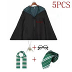 Potter Costume Robe Tie Cloak Scarf Wand Glasses Hermione Dress Flying Thief Accessories Sweater Halloween Cosplay Costume Gifts