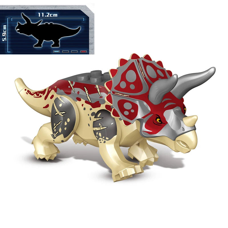 Jurassic Raptor Building Blocks Mini Dinosaur Construction Toy Set