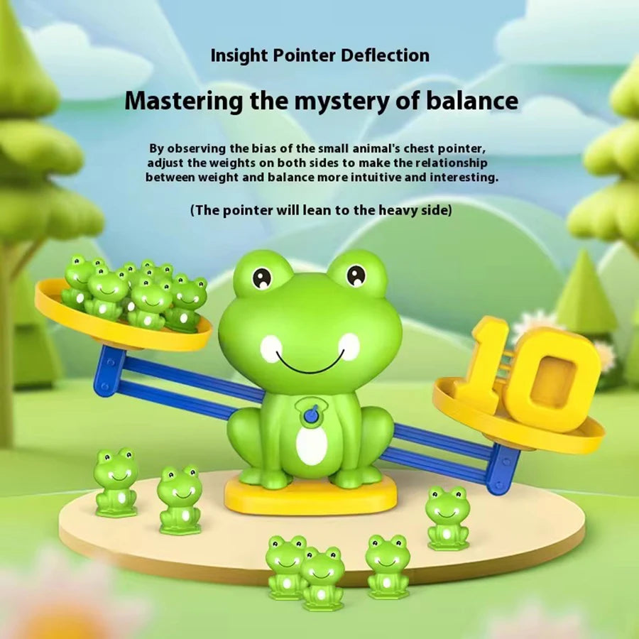 Frog Balance Math Toy Montessori Learning Game for Kids