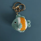 Funny Shrimp Crochet Keychain Cute Ocean Bag Charm