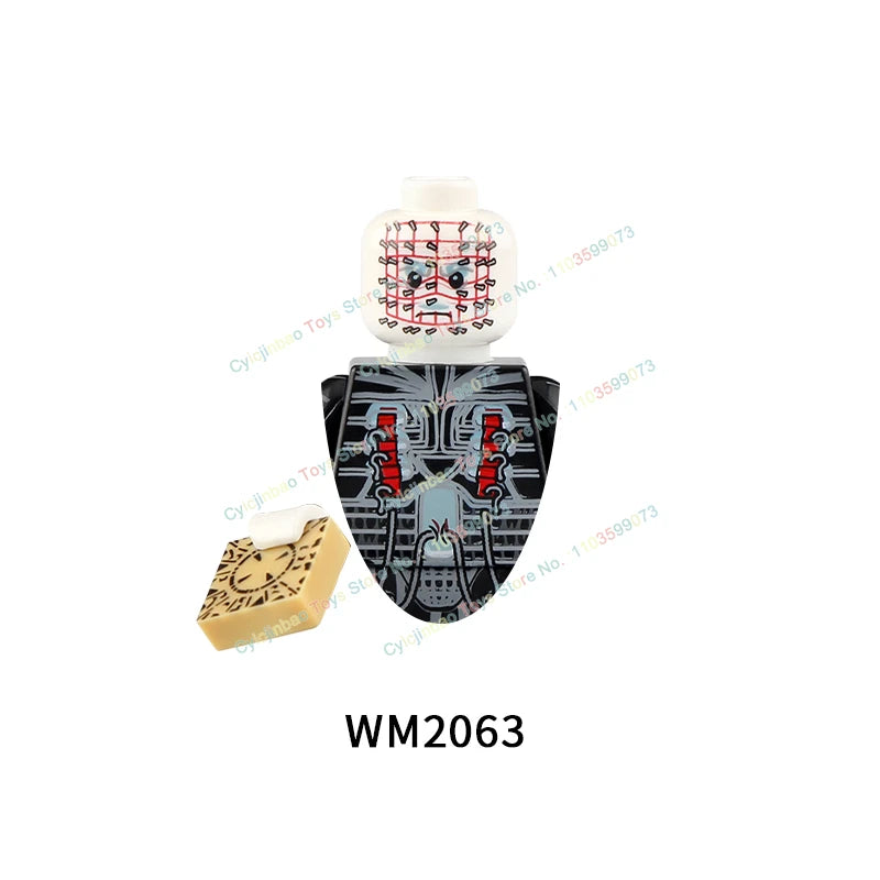 WM6075 WM6101 WM6102 Horror Movie Action Figure Building Blocks Halloween Series Character Accessories Model Brick Toys For Kids