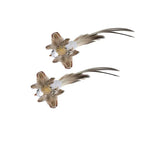 Peacock Bird Cat Teaser Wand for Interactive Hunting and Play