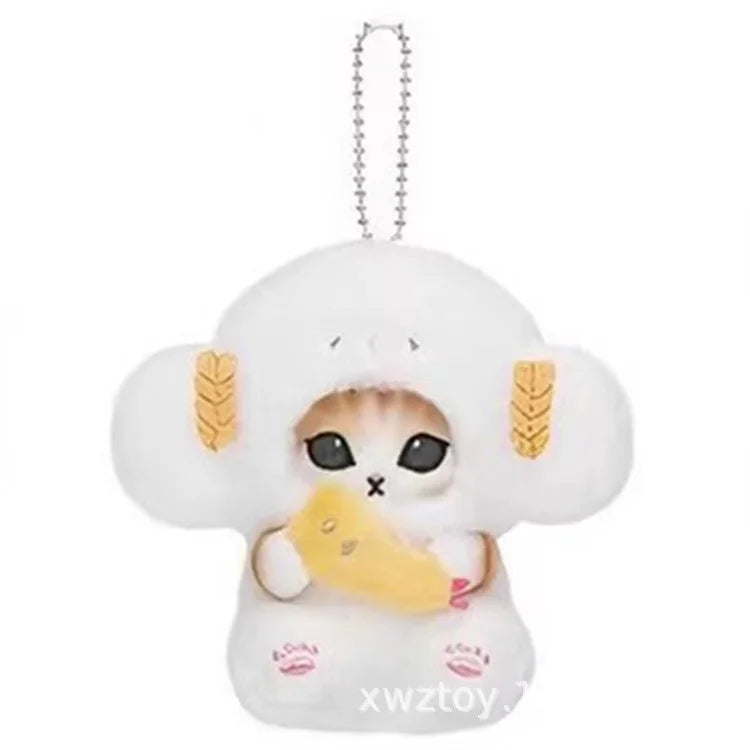 Kawaii Mofusand Sanrio Plush Keychain Anime Bag Charm