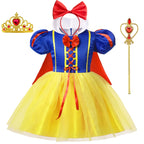 Kids Snow White Princess Costume Dress with Cape