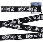 Halloween Warning Tape Signs Halloween Props Window Prop Party Danger Warning line 580x8.5cm Halloween Decoration Witch Balloons