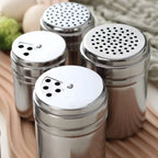 Stainless Steel Seasoning Jar with Rotating Lid for Salt and Spices