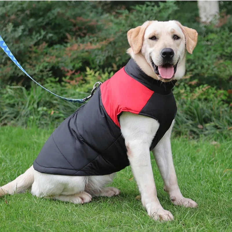 Pet Dog Jacket Warm Winter Clothes For Small Large Dogs Labrador Coat Windproof Waterproof Puppy Costume Vest With D-ring Pug
