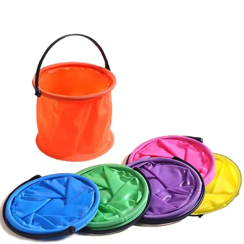 2PCS Collapsible Beach Sand Bucket Outdoor Play Set