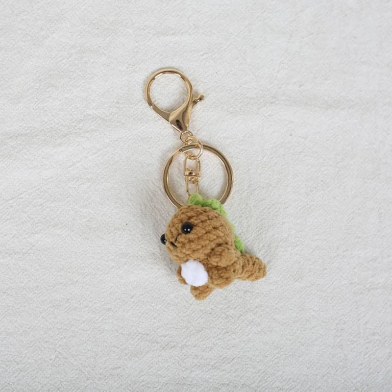 Mini Animal Crochet Keychain Cute Knitted Doll Keyring