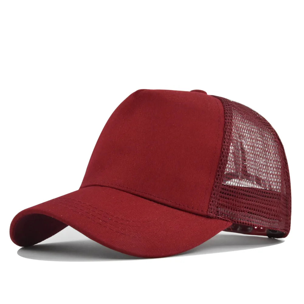 Custom Logo 5 Panel Mesh Baseball Cap for Outdoor Branding