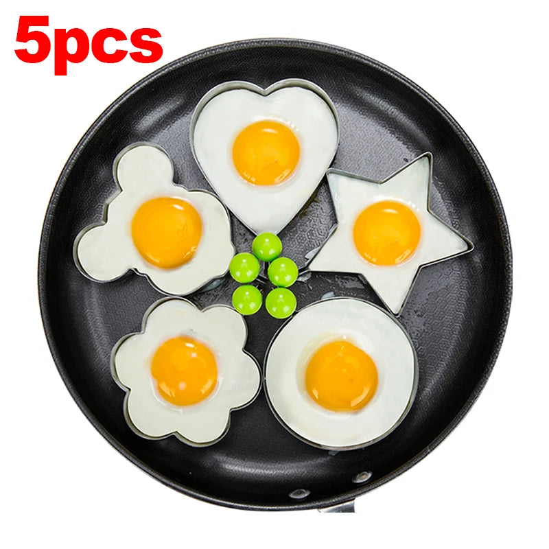 Stainless Steel Heart Fried Egg Mold for Pancakes and Omelettes