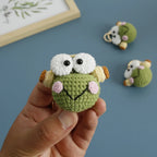 Cute Frog Crochet Keychain Funny Frog Bag Charm