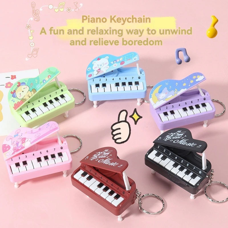 Mini Desktop Piano Keychain Musical Toy for Kids and Music Lovers