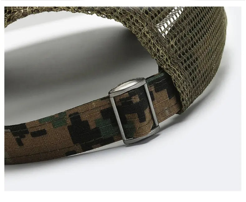 American Flag Camouflage Mesh Baseball Cap for Outdoor Adventures