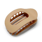Fashion Oval Hair Claw Clip for Women New Design Leopard Matte Curved Flat Styling Barrettes Acrylic Lying Down Hair Accessories