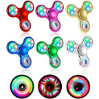 Creative LED Light Fidget Spinner Glow Fingertip Stress Relief Toy