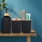 Bathroom Countertop Container Hand Soap Dispenser Cotton Ball Storage Box Toothbrush Holder Home Decoration Organizer