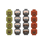MOC City Halloween Expression Accessories Building Blocks Face Injured Head Terror Scene Ghost Skeleton Bricks Friends Toys Gift