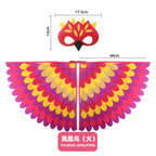 Kids Bird Cosplay Costume Wings Cape with Mask – Animal Outfit