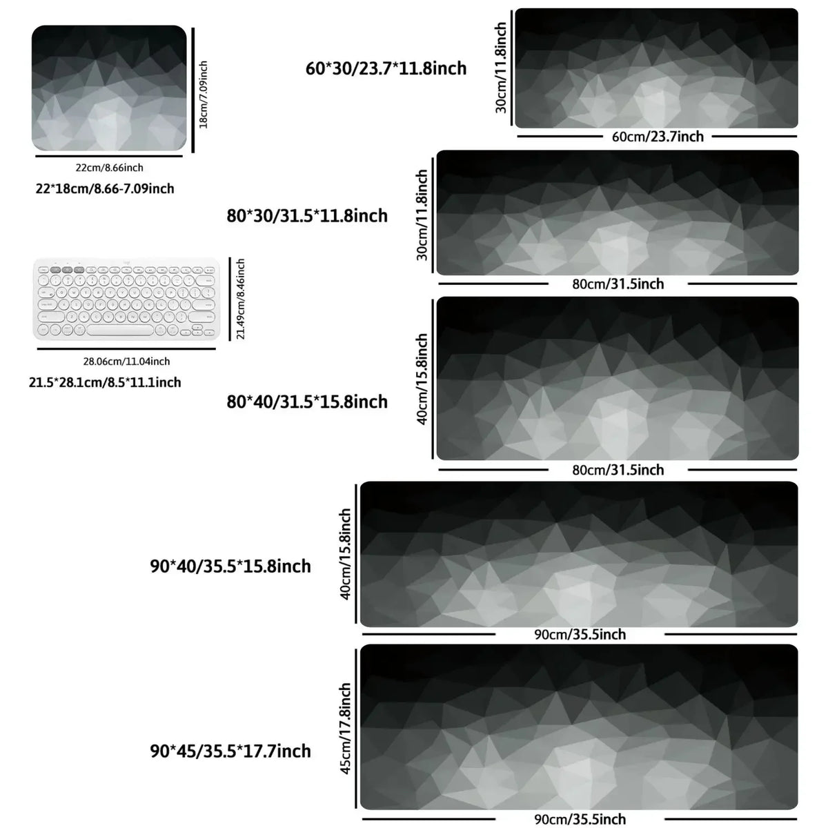 New Large Mouse Pads For Desk, Gaming Mouse Pad, Mouse Pad with Stitched Edges and Non-Slip Rubber Base, Extended And Thickened