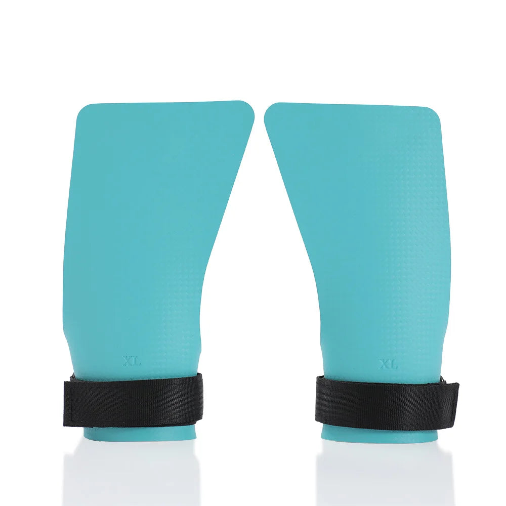 A Pair of Carbon No Finger Hole Hand Grips for Crossfit Pull Ups Cross Training Kettlebell Gymnastics Workout Palm Protector