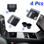 TEKSY For Tesla New Model 3 HIGHLAND 2025 2026 Center Console Storage Armrest Storage Box Upper&Lower Flocking Accessories New