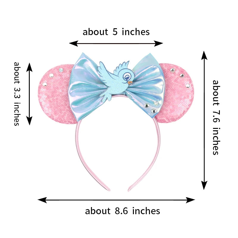 Sequin Mouse Ears Bow Headband for Women & Girls
