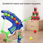 Slingshot Target Sticky Ball Bow Target Montessori Educational Toy Arrow Set Throw Sport Outdoor Fidget Game