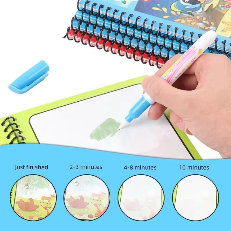 Magic Water Drawing Book – Reusable Mess-Free Painting Toy