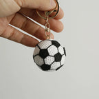 Crochet Sports Ball Keychain Soccer Basketball Bag Charm