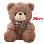 25/35CM Kawaii Teddy Bear Plush Pillow Toys Lovely Bow-Knot Bears Toys Stuffed Soft Animal Dolls Xmas Valentine Gift