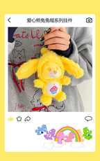 Care Bears Rabbit Hat Plush Keychain Rainbow Bear Bag Charm Gift
